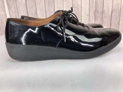 Fitflop Women's Black Patent Leather Lace Up Oxford Shoes Size US 7 / EU 38 | eBay