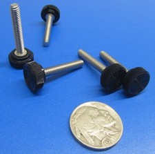 Plastic Black Stainless Thumb Screw, 1/2" Head Dia. x 8-32 x 1.0" Length, 25Pc