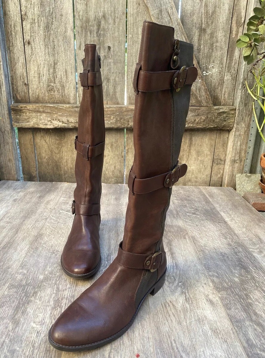 Stuart Weitzman Strapmein ?Buckle Zip Knee High Boots  display picture 2