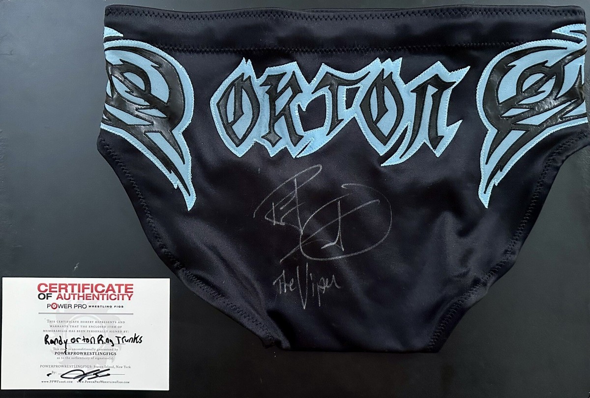 Randy Orton Ring Worn Wrestling Trunks WWE SummerSlam 2011 Signed