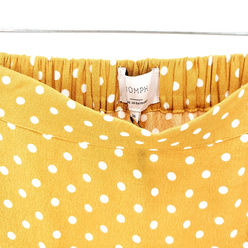 Falda midi larga con volantes amarillos lunares NUMPH XS S M L Foto 3 de 4