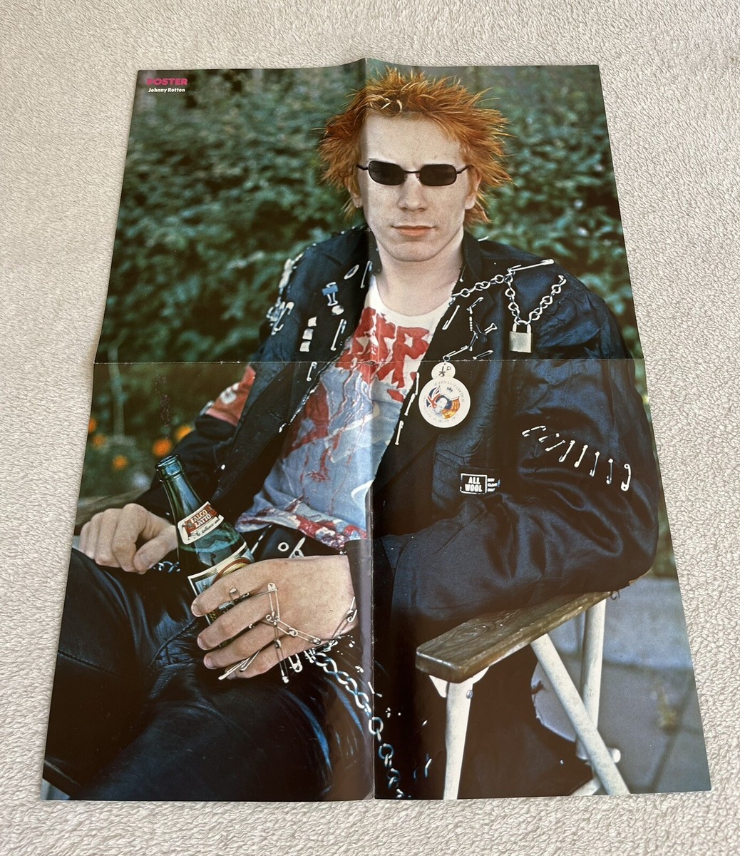 Sex Pistols 1977 Johnny Rotten Swedish Poster Magazine 1970s