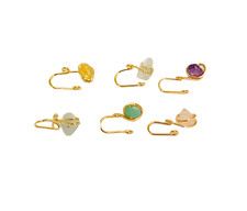 Nose Ring Fake Piercing Nose Clip Fake Nose Stud African Crystal 6 Pc Set Lot