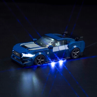 LocoLee LED Licht Kit für Lego 76020 Ford Mustang Dark Horse Auto Beleuchtung