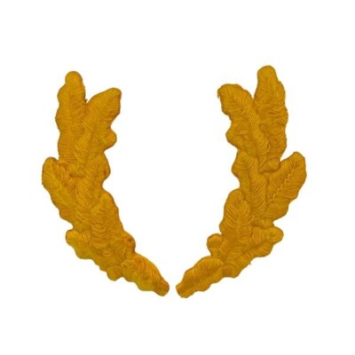 1 pair Iron on patch - Golden Yellow 1-5/8'' X 3-3/4'' FREE SHIPPING