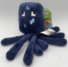 Minecraft Octopus Squid Blue Plush Doll Tentacles Mojang Jinx 7.5" 2014 NWT
