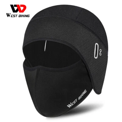 WEST BIKING Winter Sports Cap Ski Cycling Helmet Hat Headwear Face Mask One Size