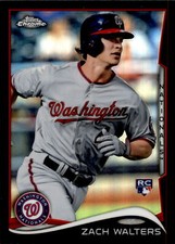2014 Topps Chrome Black Refractors #62 Zach Walters Rookie RC Card /100 