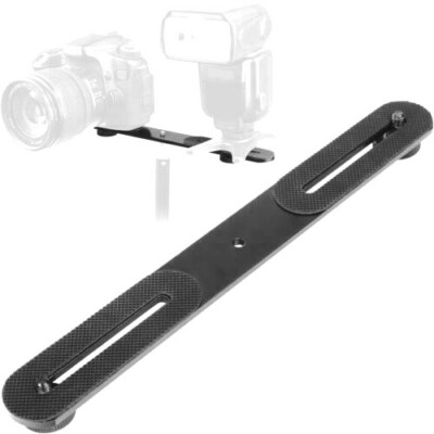 1/4'' Dual Flash Bracket Mount Holder For Studio Tripod Light Stand DSLR Camera