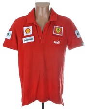 SCUDERIA FERRARI FORMULA 1 F1 2008 RACING POLO SHIRT RAIKKONEN ERA SIZE M ADULT