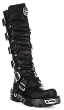 Newrock Reactor Imperfect New Punk Rock Platform Womens Boot In Black US 6 - 10
