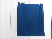 RINA ROSSI--WOOL BLUE STRAIGHT SKIRT---12