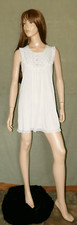 Vintage Pale Yellow Nightgown, L, Large, Lace, Ruffles, Summer Sleepwear, CUTE