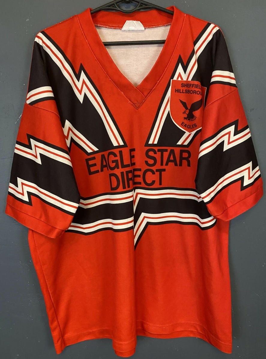 Maillot Sheffield Eagles Rugby League – Taille L Adulte – En Bon état