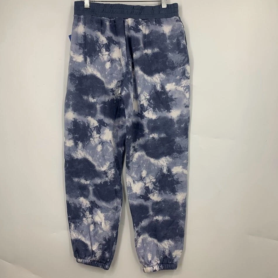 ABOUND Women's Blue White Tie Dye Fleece Lined Elastic Jogger Size M NWT - Image 2 of 4