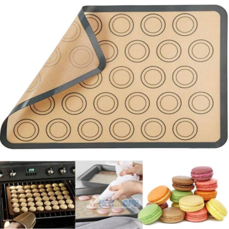 2-Pack Silicone Macaron Baking Mats - Non-Stick Oven Sheets For Cookies, Muffins & Bread (0.6mm Thick, Double Sided) - View #4