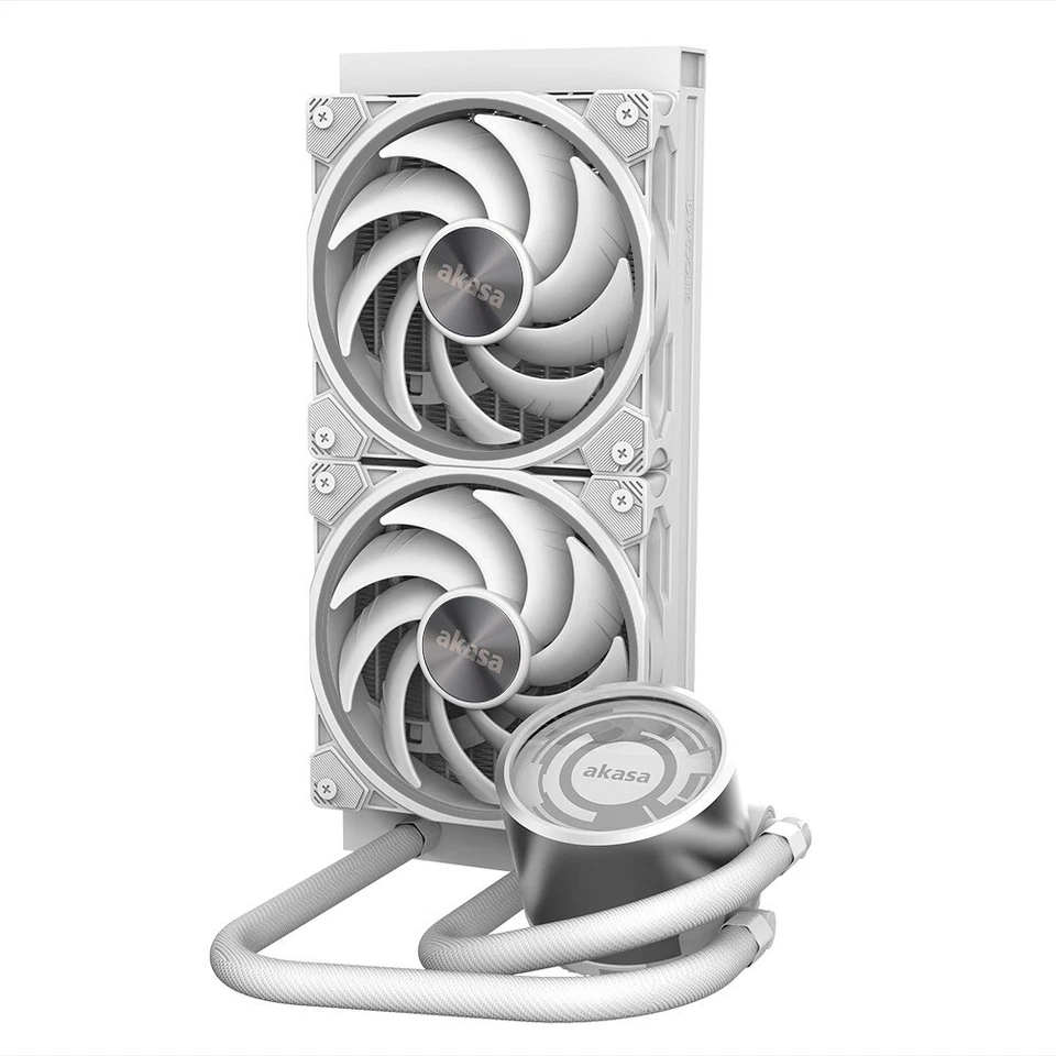 Akasa SOHO 240 Dusk White Edition 240mm ARGB Liquid CPU Cooler + RGB Controller - Image 4 of 4