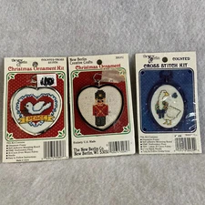 3) New Berlin Counted Cross Stitch Kits Christmas 30082,30439, Peace Dove NIP