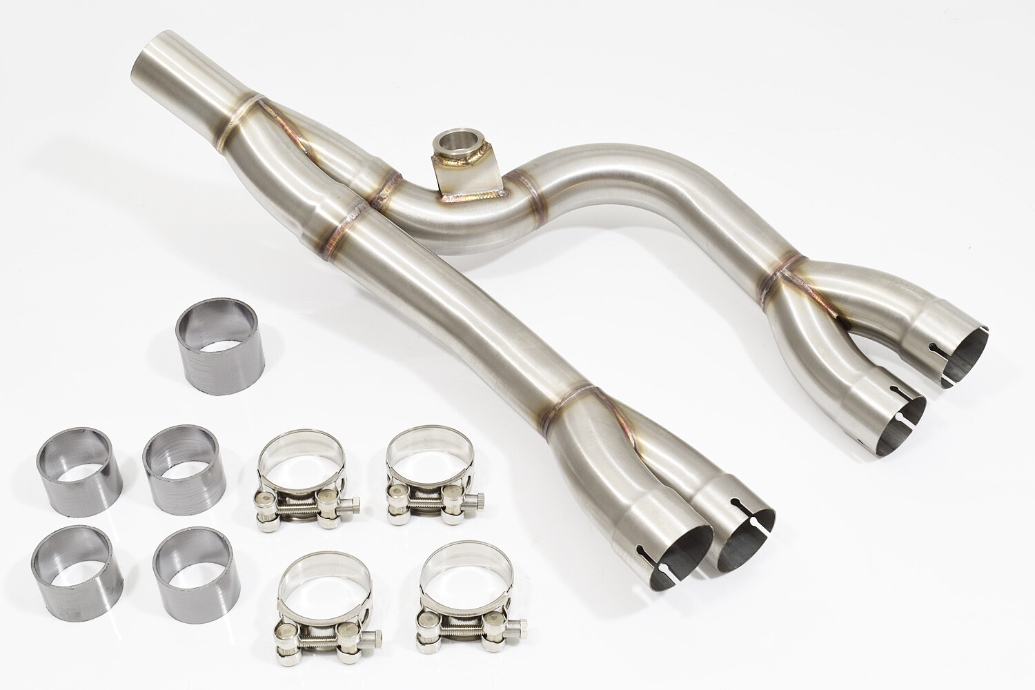 Black Widow Exhausts GSX 1400 Exhaust Downpipes & Collector Box for