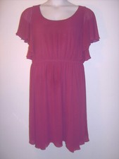 Torrid Size 2 Purple Flutter Sleeve Lined Dress