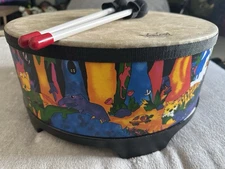 REMO Kid's PERCUSSION Rain Forest Gathering DRUM 8 x 16" Floor TOM