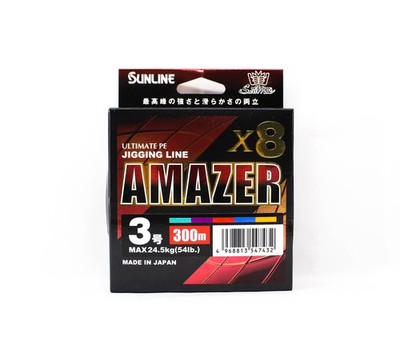Sunline P.E Line Amazer X8 HG Jigging 300M P.E 3 47lb Multi (7432)