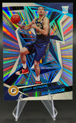 2019-20 Goga Bitadze RC /75 Panini Revolution Sunburst Rookie #117 Pacers Magic