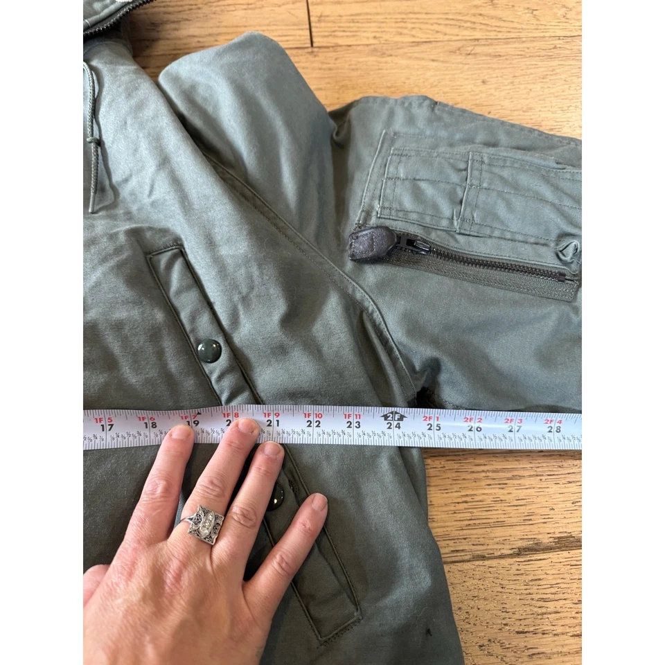 NOS USAF N-3B Parka Winter Coat Fur Hooded Jacket Olive Green Military Style - Image 4 of 4