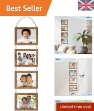 Lightweight Rustic Brown 6x4 Picture Frames with Cotton String for Easy Mounting