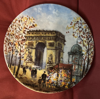 L'arc De Triomphe Collectors Plate by Louis Dali - France