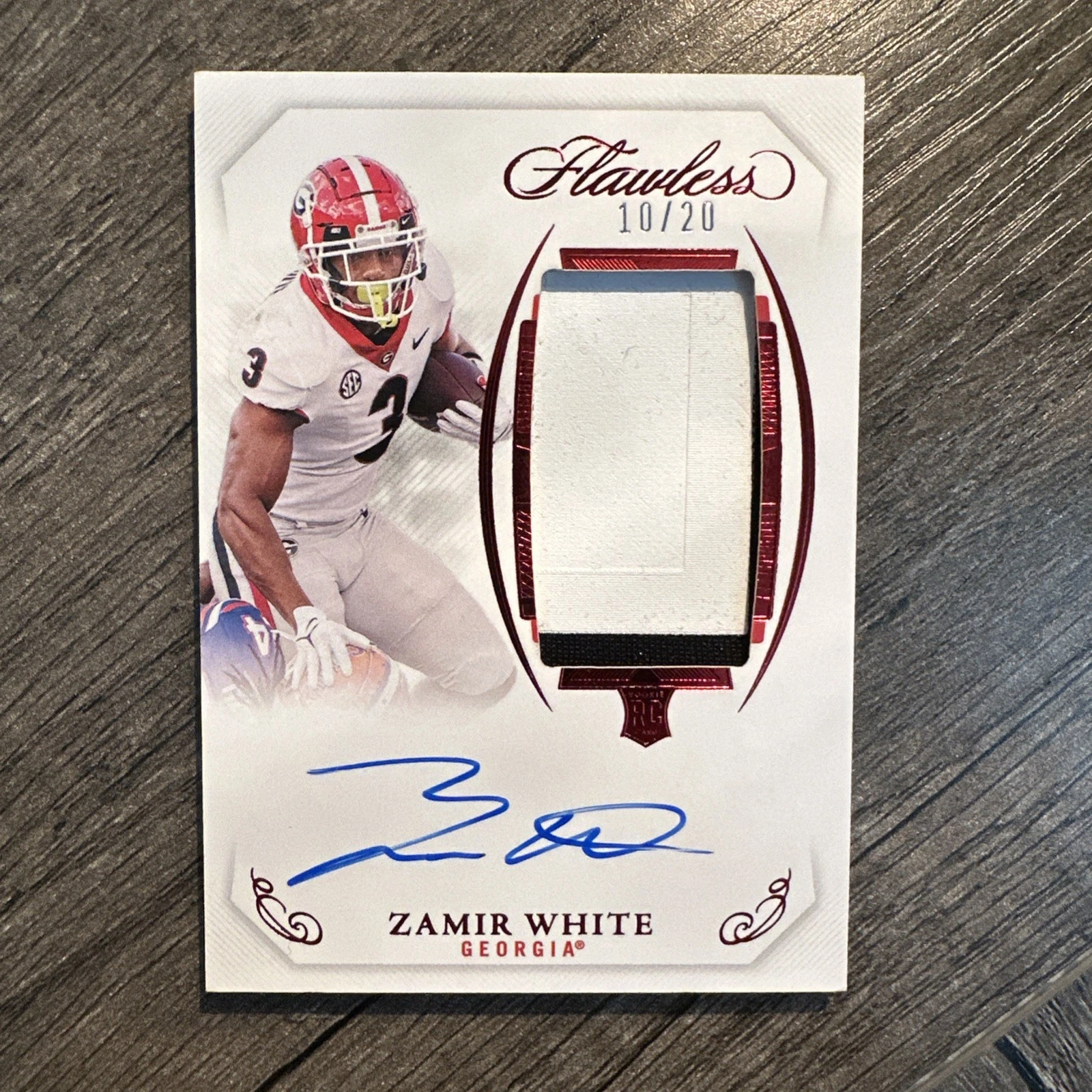 Zamir White Panini Flawless Collegiate #126 Patch Autographs-Vertical-Sapphire