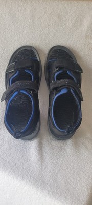 Men's Active Sport Design Sandals Black/Blue Adjustable Velco S 8 (bin 2)