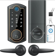 SohoTeco Smart Keyless Entry Door Lock with Handle Set Fingerprint Built-in WiFi