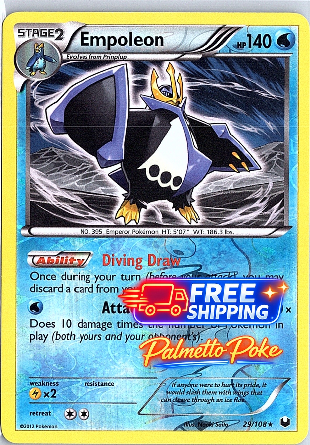 Empoleon Reverse Holo Rare Dark Explorers 29/108 LP