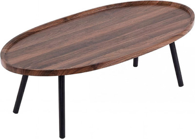 Elegant 47'' Oval Walnut Nesting Coffee Table for Stylish Living Rooms