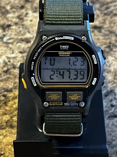 Timex Ironman 8 Lap 484-A Mens Watch New Battery 38MM 8.5  90's vintage