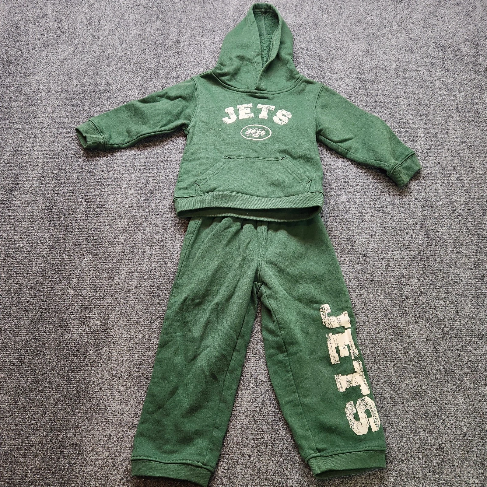 NFL Apparel Kids NY Jets Sweat Pants And Hoodie Set. Toddlers Size 3T