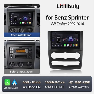 6+128GB Carplay Für Sprinter 906 VW Crafter Kasten Bus Android Radio 4G LTE DAB+