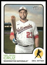 Nelson Cruz 2022 Topps Heritage #719 Washington Nationals