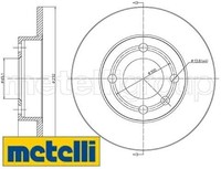 2X Bremsscheibe Metelli 23-0528C 2 Bremsscheiben Hinterachse Hinten