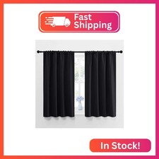 NICETOWN Black Out Short Curtain Panels for Kitchen - Energy Smart Decoration Th