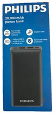 Philips Power Bank 20,000mAh Fast Charge Airplane Safe Advanced Protection