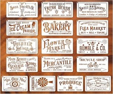 Farmhouse Stencils for Painting on Wood Kitchen Paint Stencils Flower Farm Vinta
