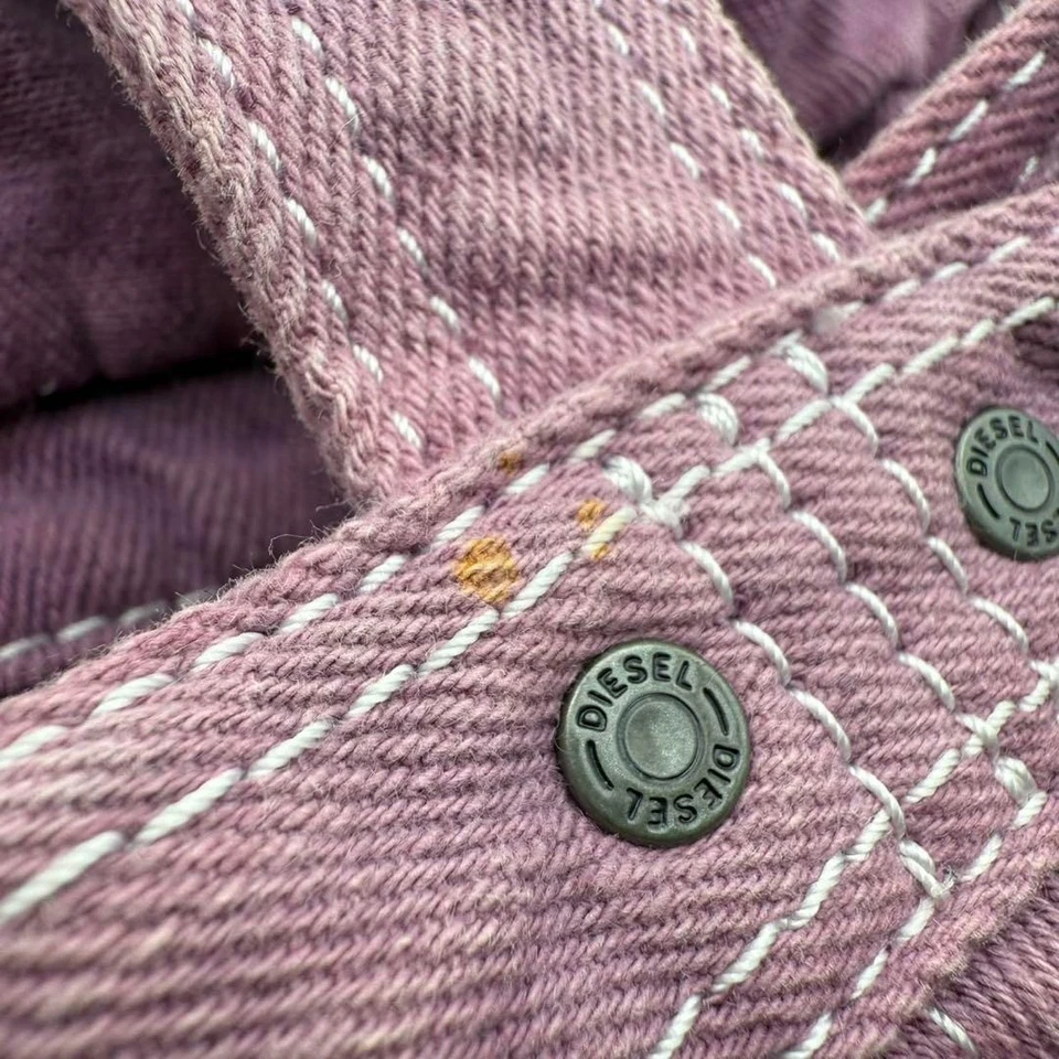 DIESEL Archive Bolso de Mano Bolso de Hombro Denim Lona Rosa Metallogo y2k Foto 3 de 4