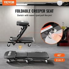 Vevor 40 Foldable Z Creeper Seat Mechanic Stool 450 Lb Heavy Duty