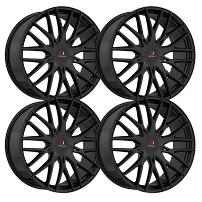 (Set-4) Cavallo CLV-45 18x8 4x100/4x114.3 35mm Gloss Black wheels rims 18 Inch