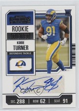 2023 Panini Contenders Rookie Ticket Kobie Turner #153 Auto 16wc