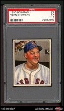 1950 Bowman #2 Vern Stephens Red Sox PSA 5 - EX