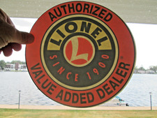 Lionel Authorized Dealer static window cling 8 inch on the backer  Never mounted