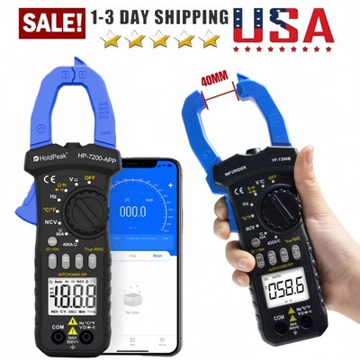 HoldPeak Digital Clamp Meter Multimeter TRMS 6000Counts Amp Voltage AC/DC Tester